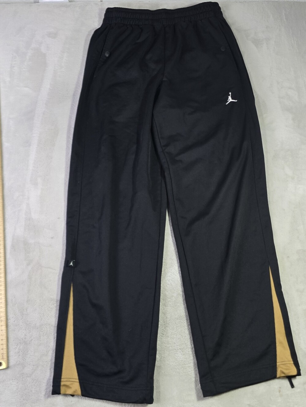 Jordan Track Sweat Pants Men's Sz Sm Black Brown /White Baggy Y2K